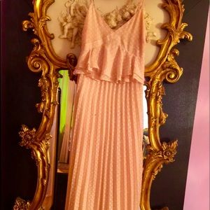 Anthropology silk midi dress by Gianni Bini.